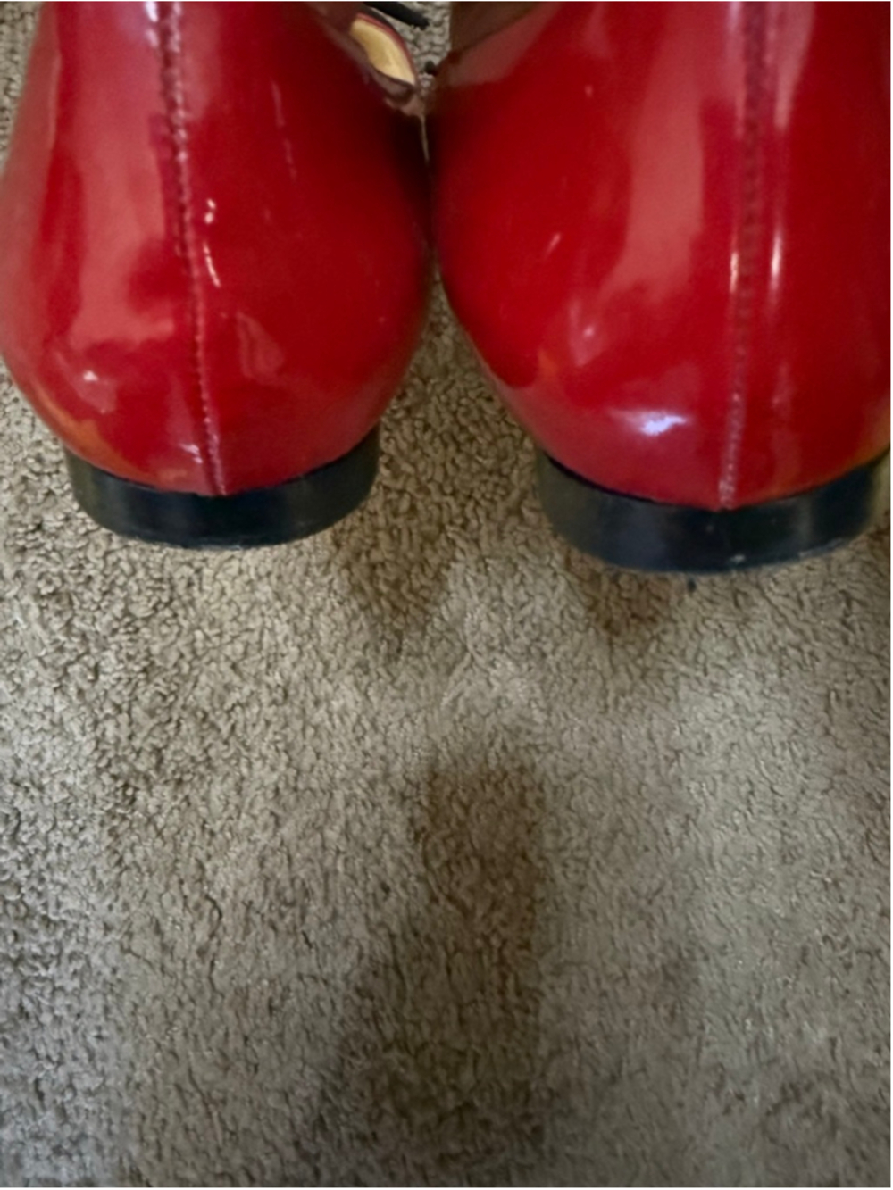 Women's Kate Spade Red Patent Leather Flats with Black Bow Size 8 - Picture 4 of 5